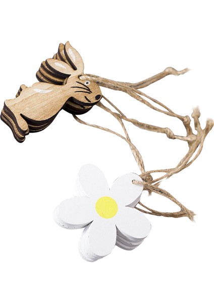 8 Adet Set Paskalya Bunny Tavşan Çiçek Pendents Ahşap Etiketler Asılı Dekorasyon (Yurt Dışından) fırsatları
