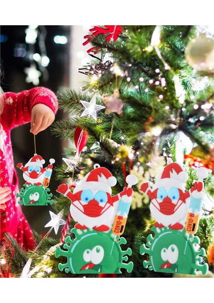 Noel Baba Aşıları Kolye Hediyelik Eşya Süslemeleri Xmas Ailesi Için Kolye A (Yurt Dışından)