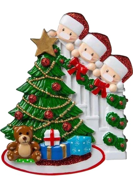 Karantina Kişiselleştirilmiş Noel Ağacı Süsleme Aile Dekoru Xmas Şu Anda 3 Kişilik (Yurt Dışından) indirimleri