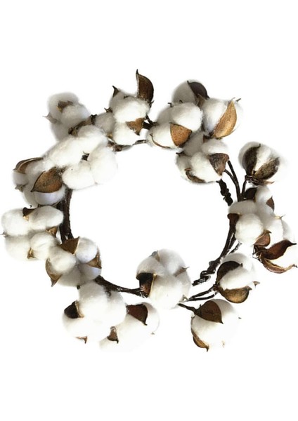 Işi Pamuk Çelenk Çiftlik Evi Dekorasyon Festival Ürün Vintage Çelenk (Yurt Dışından) indirimleri