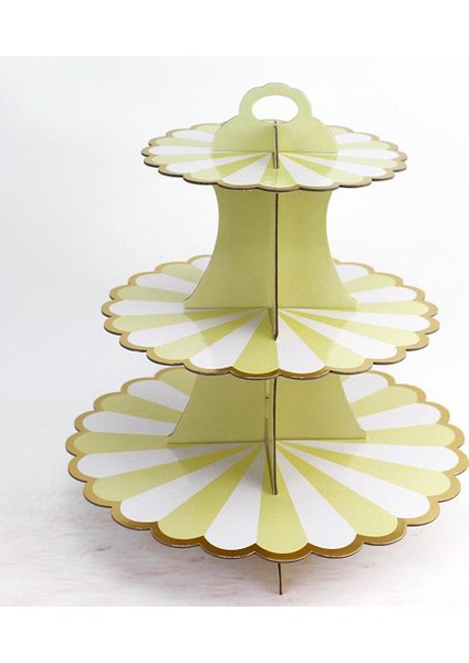 Cupcake Stand Tatlı Servis Tepsisi Bebek Duş Mezuniyet Parti Sarı (Yurt Dışından) modelleri