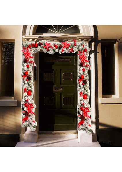 Yapay Noel Çelenk Garland Swag Kar Tanesi Kapı Parti Dekorasyon Için 1.5 cm Garland (Yurt Dışından)
