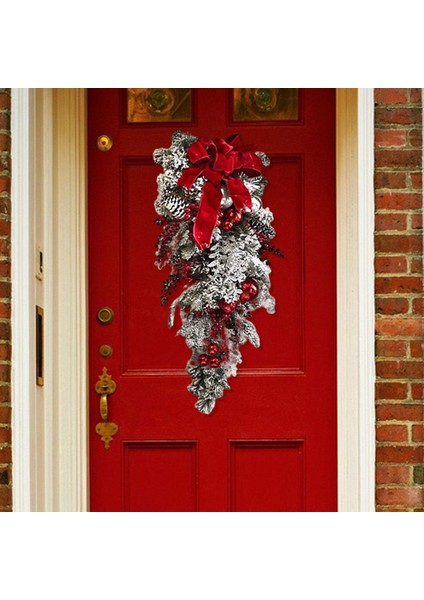 Yapay Noel Çelenk Garland Swag Kar Tanesi Kapı Parti Dekorasyon Için 45 cm Gözyaşı (Yurt Dışından)