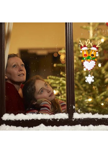Noel Ağacı Asılı Süsler Elk Geyik Aile Kolye Tatil Dekoratif 2 Yılbaşı Elk (Yurt Dışından)