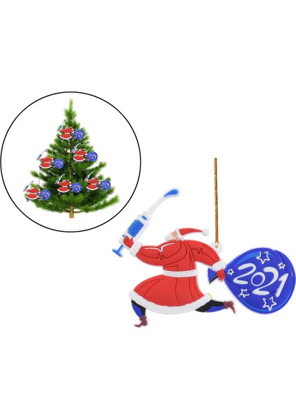 Noel Baba Aşıları Kolye Hediyelik Eşya Süslemeleri Kolye Xmas Ailesi Için E (Yurt Dışından)