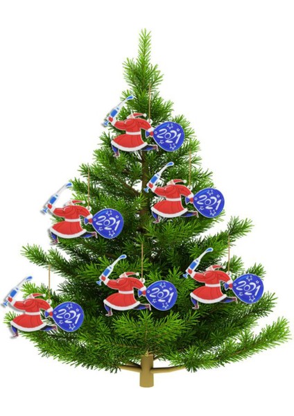 Noel Baba Aşıları Kolye Hediyelik Eşya Süslemeleri Kolye Xmas Ailesi Için E (Yurt Dışından)