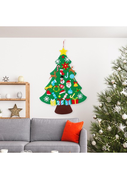 Keçe Noel Ağacı Dıy Noel Dekor Yıl Hediyeleri Parti Çocuklar Için 33'LÜ35X26 Inç (Yurt Dışından) modelleri