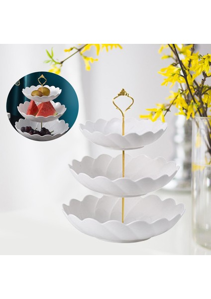 3 Kademeli Kek Standı Avrupa Tarzı Servis Kase Tutucu Kulesi Düğün Dekor Altın Çiçek Türü (Yurt Dışından) fırsatları