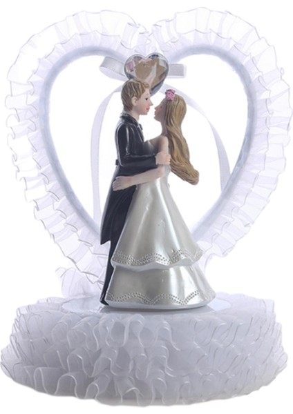 Modern ve Basit Süs El Boyalı Kek Topper Düğün Günü Gelin Damat Kristal Aşk Büyük (Yurt Dışından) fiyatları