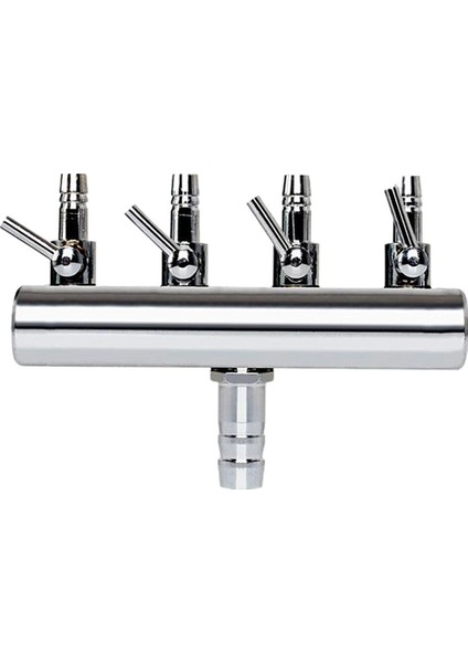 Akvaryum Hava Akışı Splitter Kolu Kontrol Vanası Akış Tüp Boru Hattı 4 Yollu (Yurt Dışından)