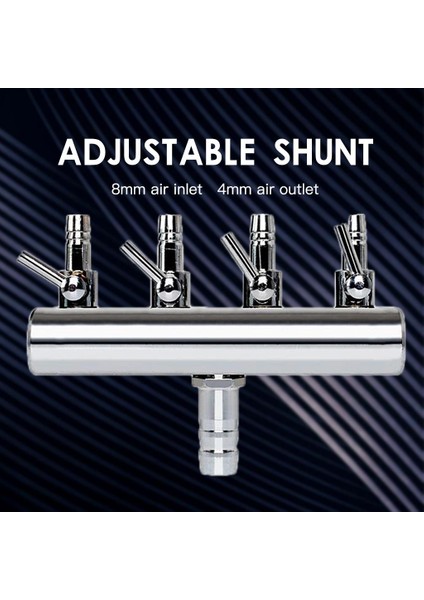 Akvaryum Hava Akışı Splitter Kolu Kontrol Vanası Akış Tüp Boru Hattı 4 Yollu (Yurt Dışından) fiyatları