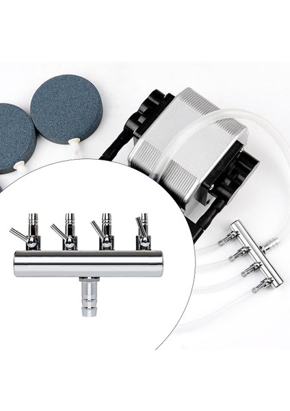 Akvaryum Hava Akışı Splitter Kolu Kontrol Vanası Akış Tüp Boru Hattı 4 Yollu (Yurt Dışından) indirimleri