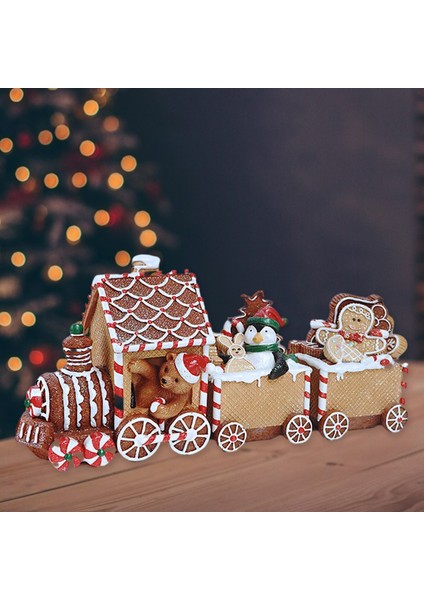 Noel Baba Figürinler Süsler Sevimli Dekor Ev Noel Reçine Minyatürleri Gnome Şeker Tren (Yurt Dışından) fırsatları