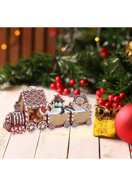 Noel Baba Figürinler Süsler Sevimli Dekor Ev Noel Reçine Minyatürleri Gnome Şeker Tren (Yurt Dışından) indirimleri