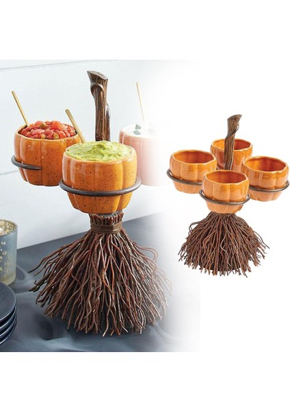 3/4 Bardak Cadılar Bayramı Balkabağı Snack Kase Standı Meyve Tatlılar Tatlı Depolama 4 Kase (Yurt Dışından) fiyatları