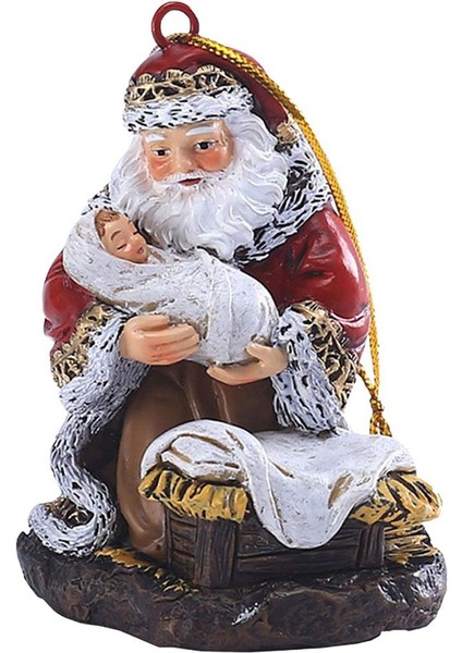 Noel Baba Noel Ağacı Süsler Ev Için Zarif Ücretsiz Ayakta Reçine (Yurt Dışından)