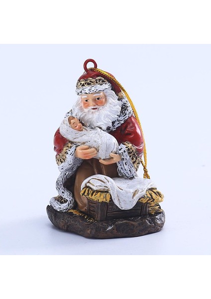 Noel Baba Noel Ağacı Süsler Ev Için Zarif Ücretsiz Ayakta Reçine (Yurt Dışından)