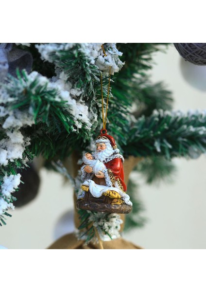 Noel Baba Noel Ağacı Süsler Ev Için Zarif Ücretsiz Ayakta Reçine (Yurt Dışından)