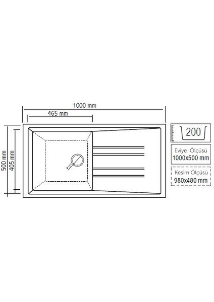 Alazıa 100 Granit Eviye (Metallıc Black)