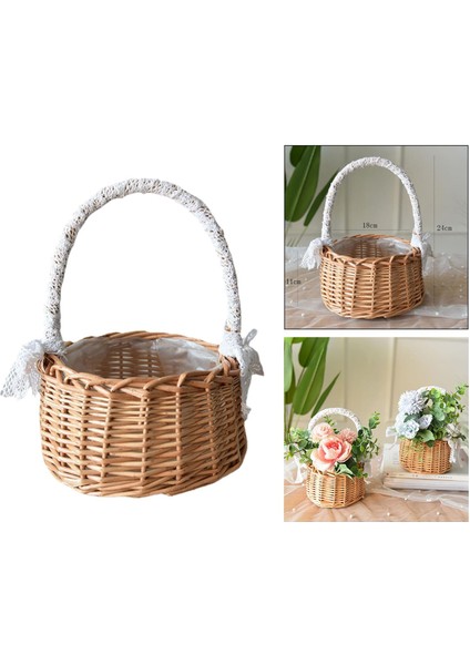 Rattan Dokuma Dekoratif Sepet (Yurt Dışından)