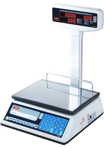 Ege LED T Boyun 30 kg x 5 / 10 gr Hesaplamalı Terazi