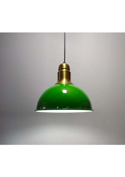 modern,rustik,vintage mutfak,oda,cafe,oteller için yeşil 1xe27 metal sarkıt avize çap:40cm
