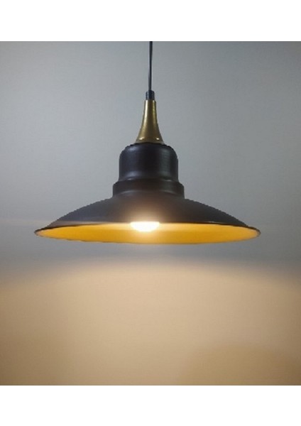 modern,rustik,vintage mutfak,oda,cafe,oteller için siyah 1xe27 metal sarkıt avize çap:30cm
