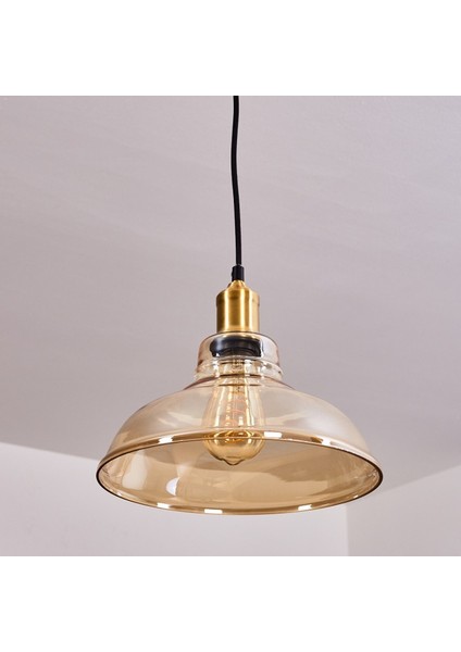 Retro Bal Tekli Cam Sarkıt Çap: 28CM fırsatları