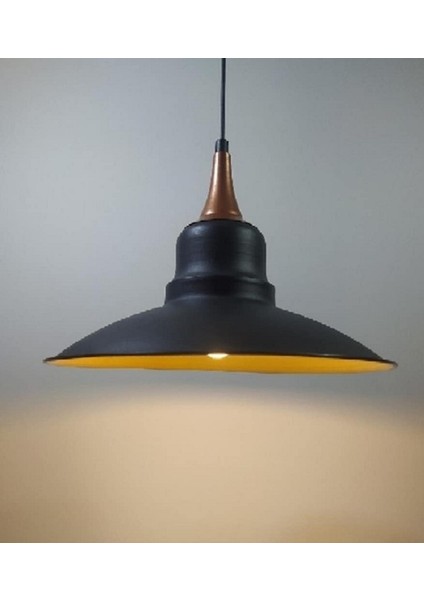 retro,modern,vintage mutfak,oda,otel,cafeler için siyah metal sarkıt avize çap:30cm