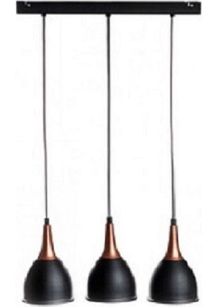 vintage,retro,rustik 3XE27 siyah metal masa üstü sarkıt avize uzunluk:60cm