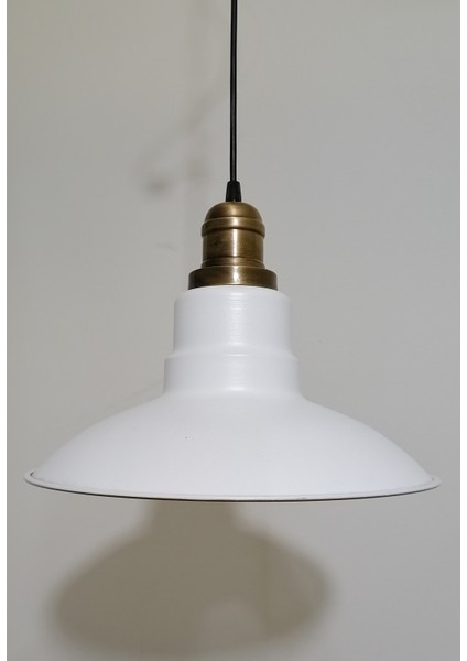 retro,vintage otel,cafe,oda,mutfak için beyaz 1xe27 metal sarkıt avize çap:30cm fiyatları