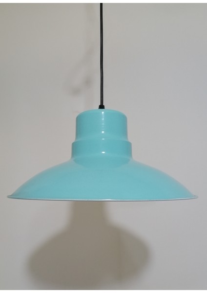 Retro mutfak,oda,cafeler için Turkuaz Tekli Metal Sarkıt avize Çap:30CM fiyatları