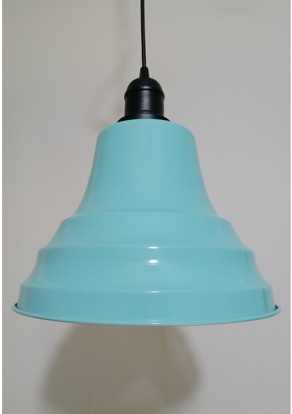 retro,vintage mutfak,oda,cafe,oteller için turkuaz 1xe27 metal sarkıt avize çap:27cm fiyatları