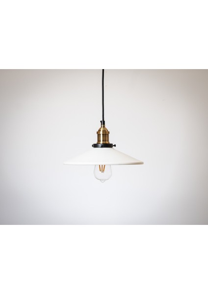Retro Tekli Metal Sarkıt Avize Şapka Çapı: 28CM