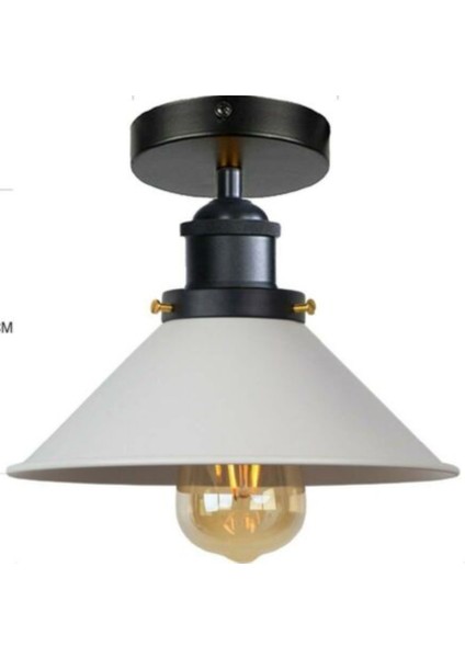 Metal Beyaz Plofonyer Sarkıt Avize Şapka ÇAP:23CM