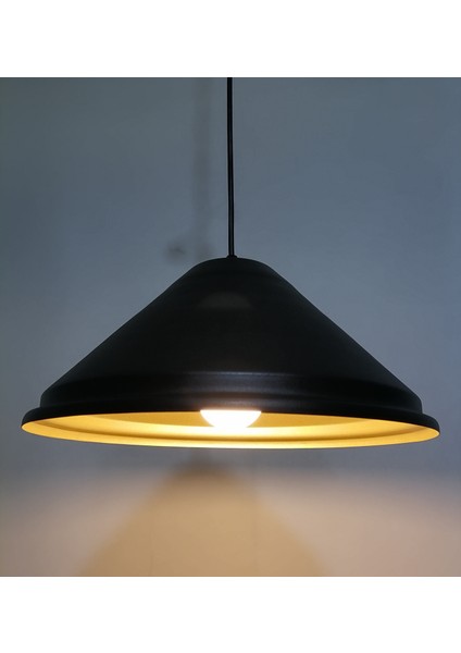 retro,modern,vintage mutfak,oda,cafe,oteller için siyah 1xe27 metal sarkıt avize çap:33cm