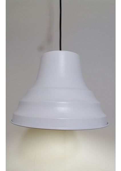 retro,vintage,rustik otel,mutfak,odalar için 1xe27 beyaz metal avize çap:27cm