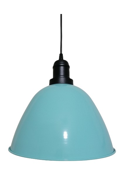 retro,vintage mutfak,oda,cafe,oteller için turkuaz 1xe27 metal sarkıt avize çap:28cm fiyatları