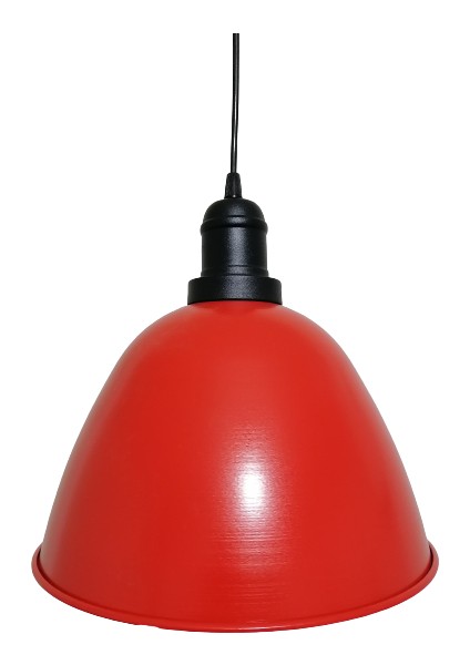 Retro Kırmızı Içi Beyaz Tekli Metal Sarkıt Avize Çapı: 28CM fiyatları