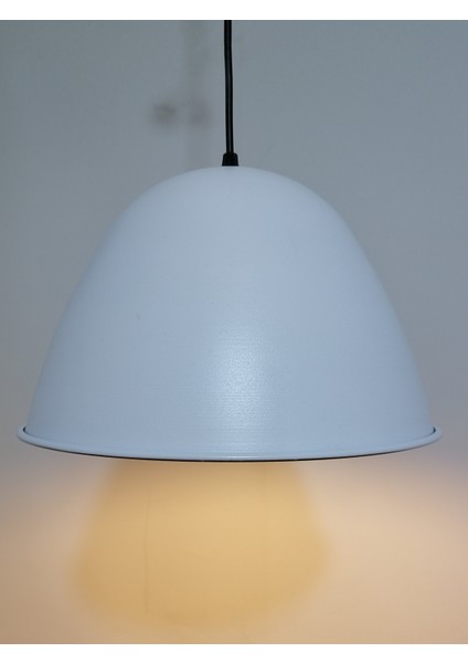 retro,rustik,modern oda,mutfak,otel,cafeler için beyaz 1xe27 metal sarkıt avize çap:28cm