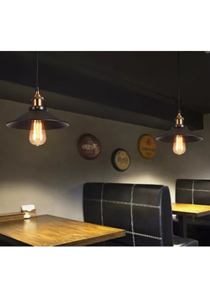 Retro Tekli Metal Sarkıt Avize Çap: 23CM