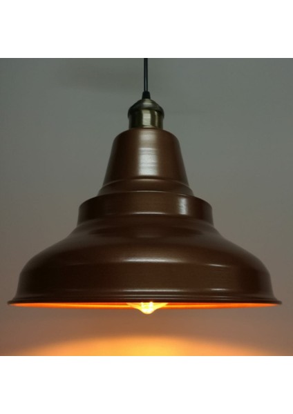 retro,modern,vintage mutfak,oda,otel,cafeler için bakır metal sarkıt avize çap:28cm