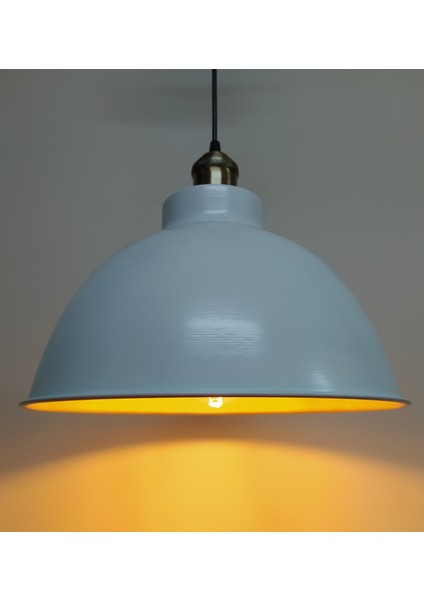 retro,modern,vintage mutfak,oda,otel,cafeler için beyaz metal sarkıt avize çap:33cm