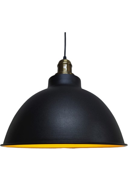 retro,modern,vintage mutfak,oda,otel,cafeler için siyah metal sarkıt avize çap:33cm