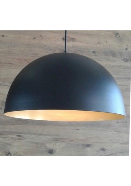 Retro,rustik,modern Mutfak,cafe,bar Üstü Için siyah Tekli Metal Sarkıt Avize ÇAP:40CM