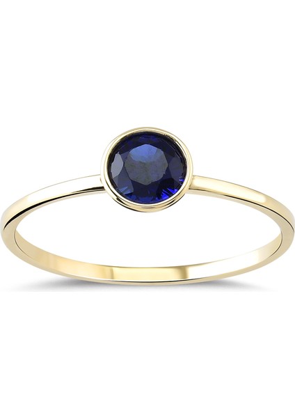 Safir Renkli Altın Tektaş Yüzük YZA.102.01 fiyatları