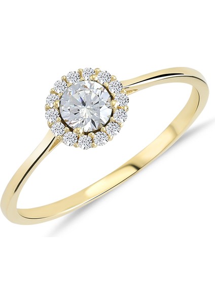 Kenar Taşlı Altın Fantazi Yüzük YZMA.103.01