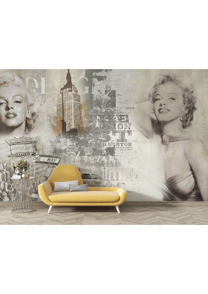 Monroe 3D Poster - 3 Boyutlu Tek Parça Duvar Kağıdı