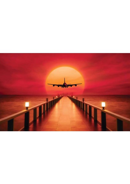 Uçak 3D Poster - 3 Boyutlu Tek Parça Duvar Kağıdı fiyatları