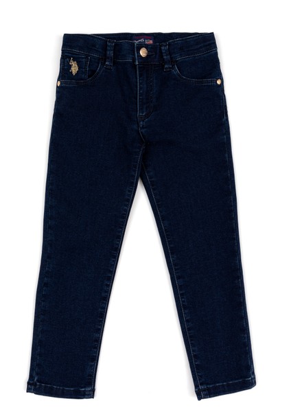 U.S. Polo Assn. Kız Çocuk Koyu Mavi Jean 50249628-DN0023